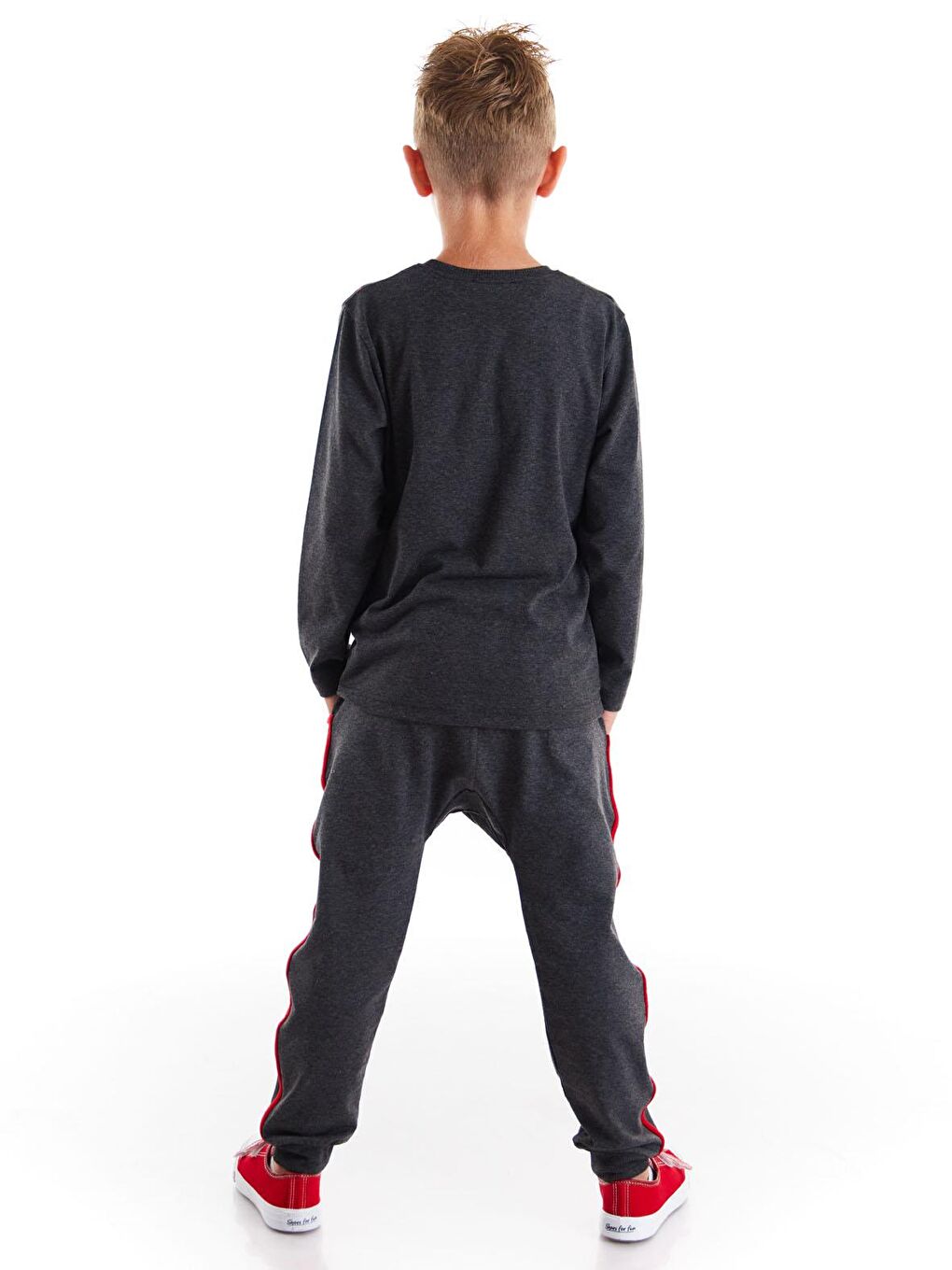 Gri Oyun Konsolu Erkek Çocuk Pantolon Takım-1