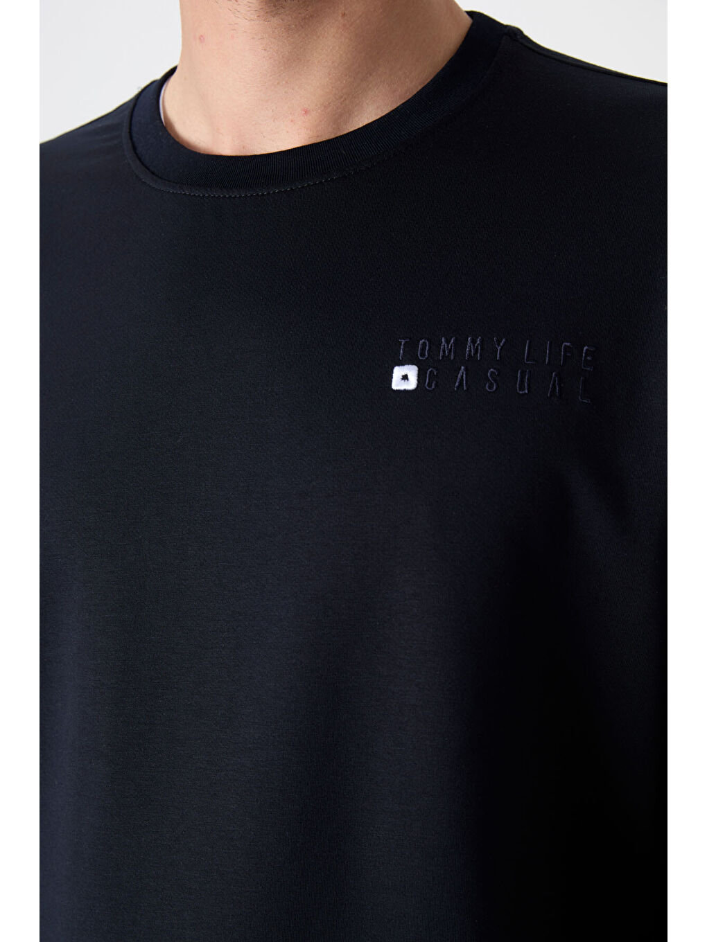 Lacivert Casual O Yaka Jogger Erkek Oversize Eşofman Takımı - 85120-3