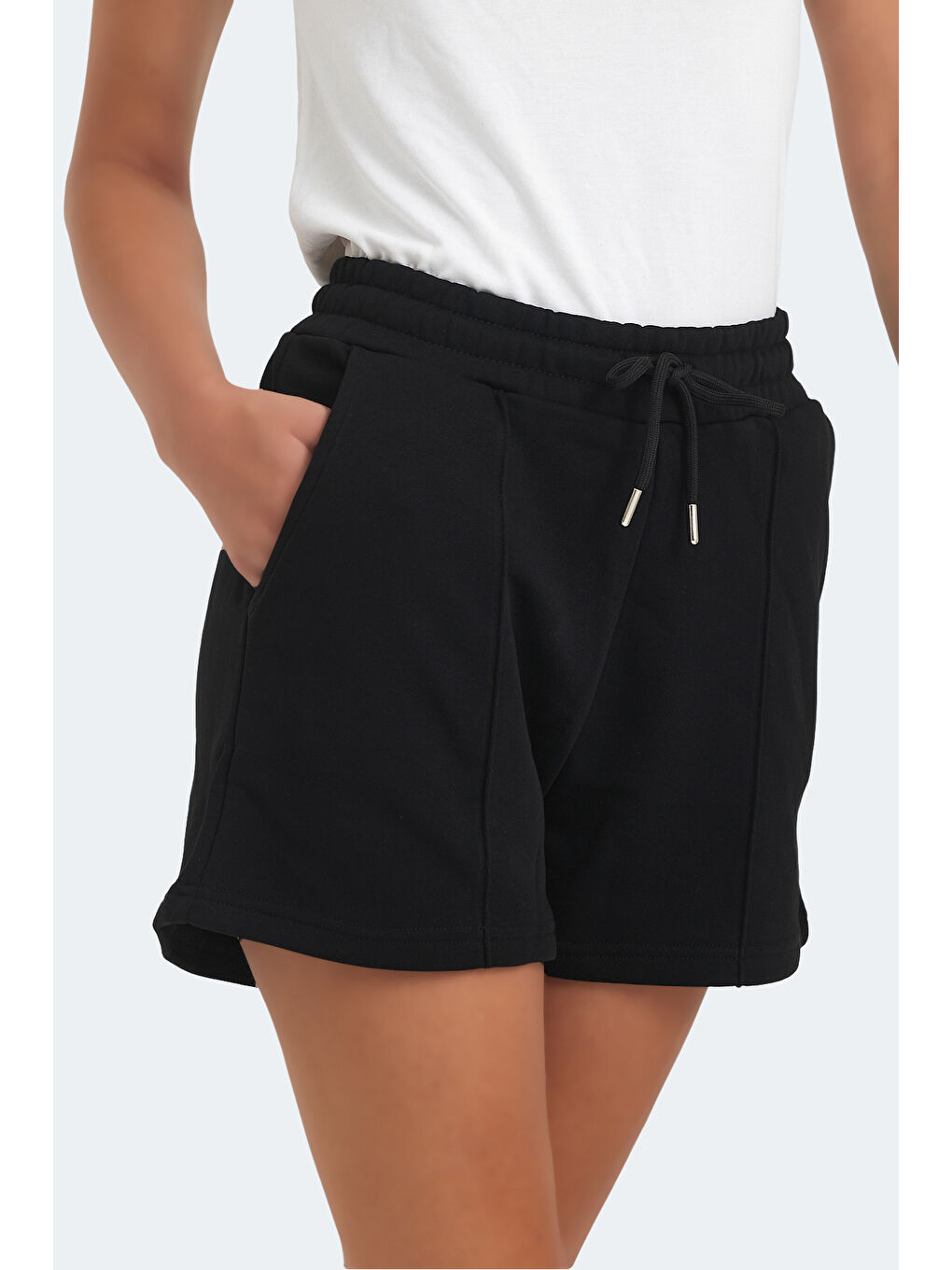 VIXI Kadın Cepli Siyah Şort-2