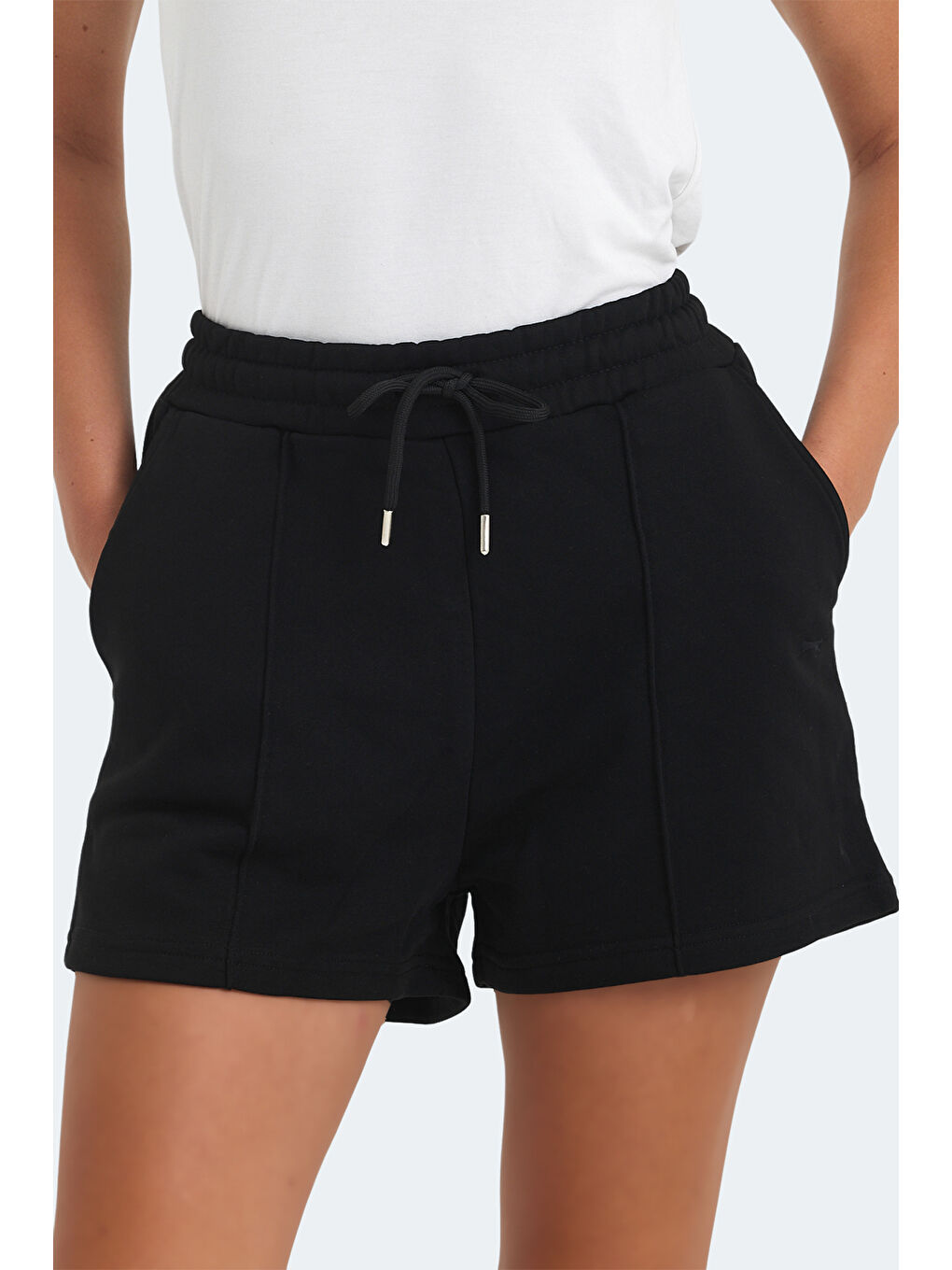 VIXI Kadın Cepli Siyah Şort-3