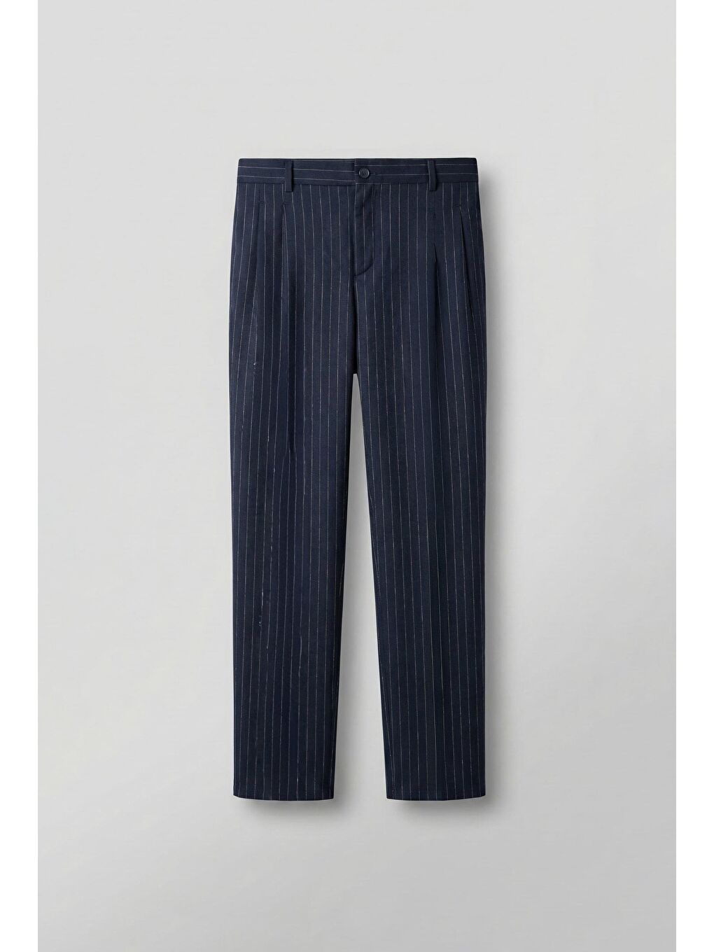 Erkek Çizgili Oversize Kruvaze Takım Elbise Lacivert-3