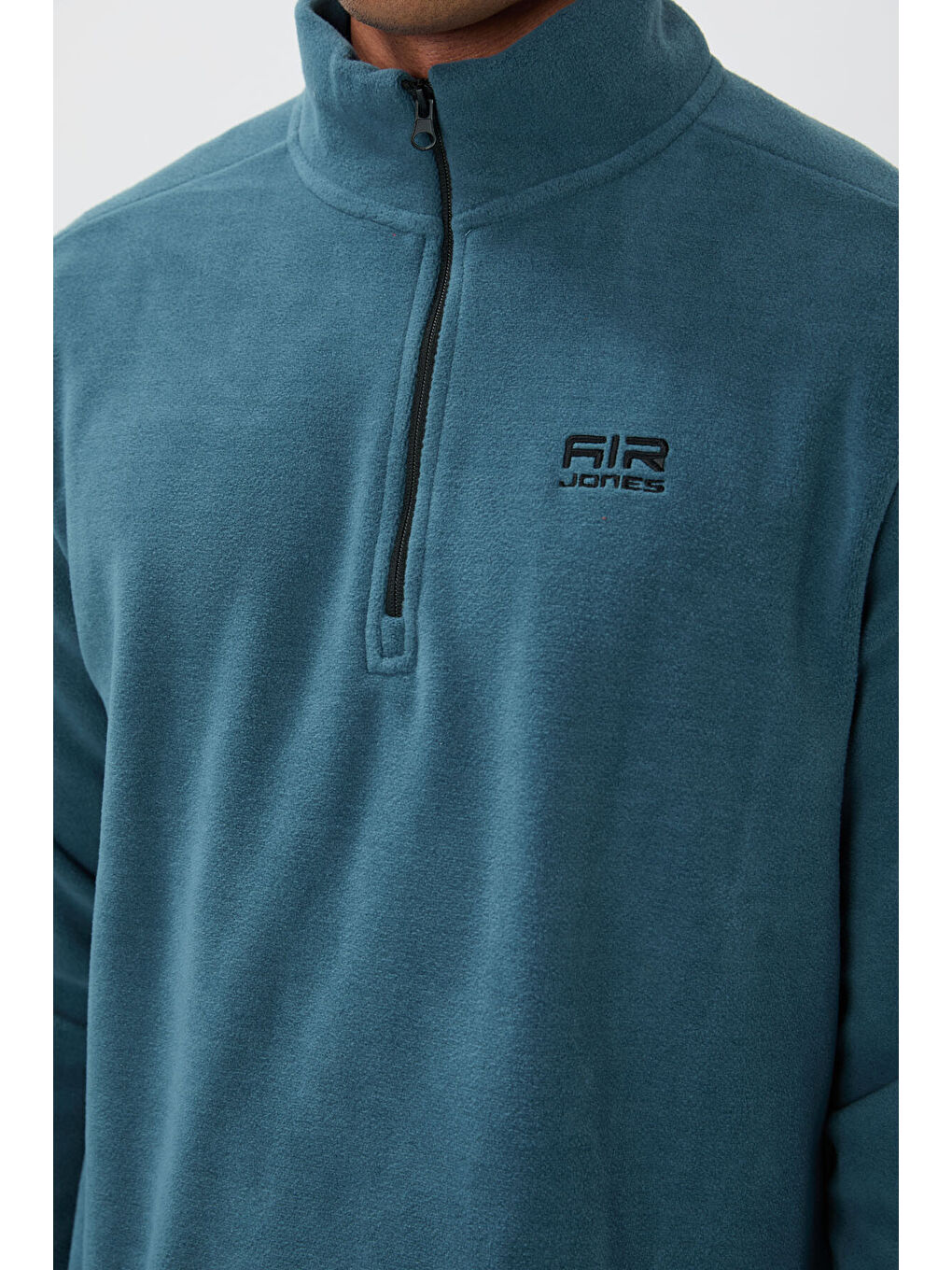 River Orman Yeşili Dik Yaka Erkek Polar Sweatshirt - 88310-1