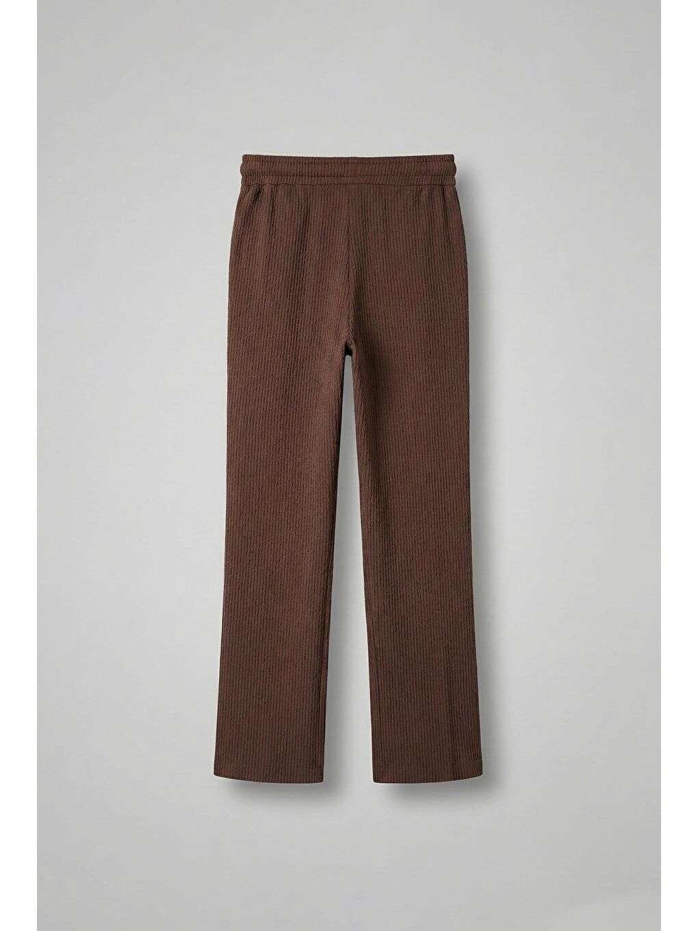 Erkek Fitilli Baggy Fit Rahat Eşofman Altı Kahverengi-1