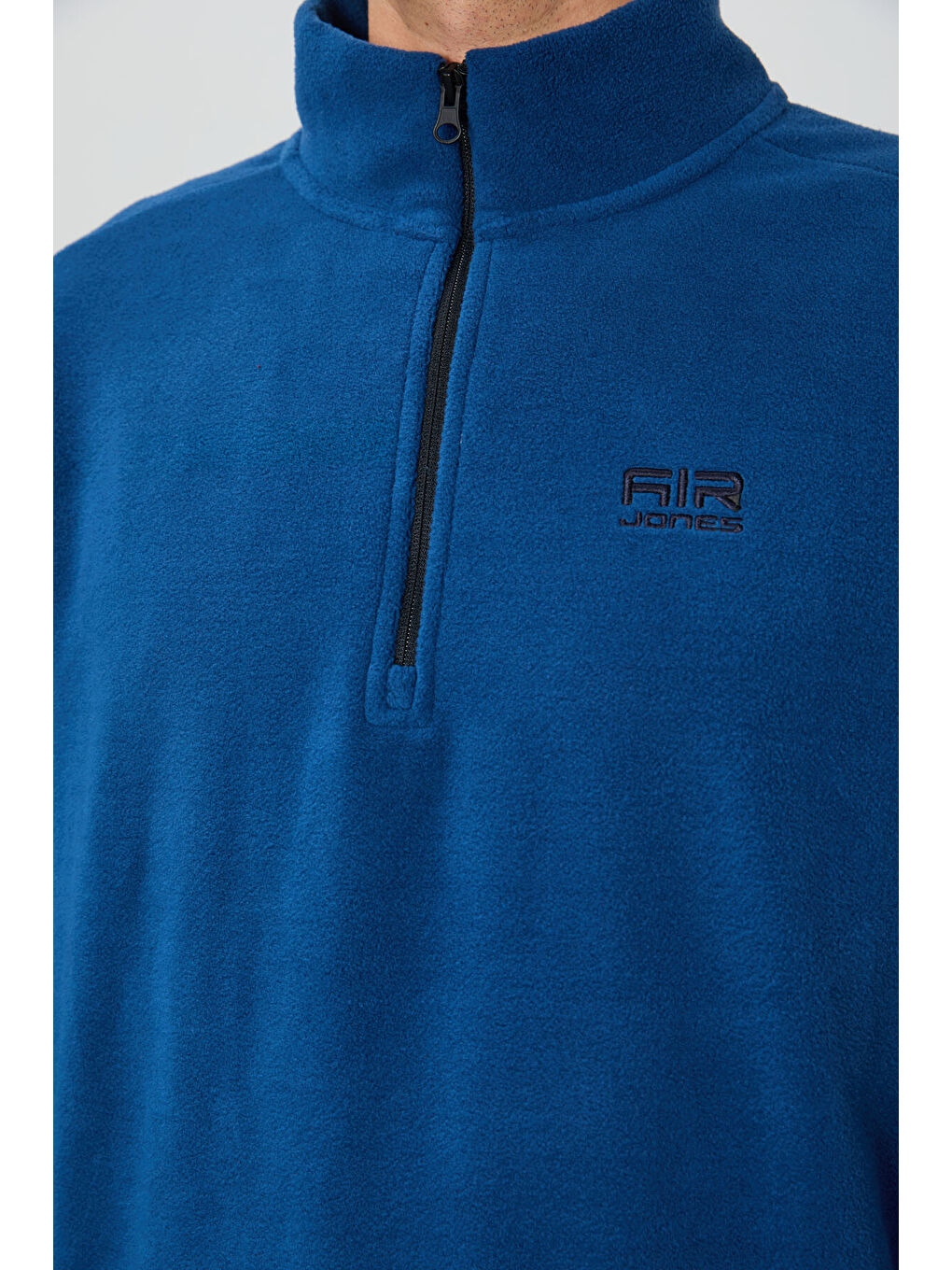 Lacivert River Parlament Dik Yaka Erkek Polar Sweatshirt - 88310-4