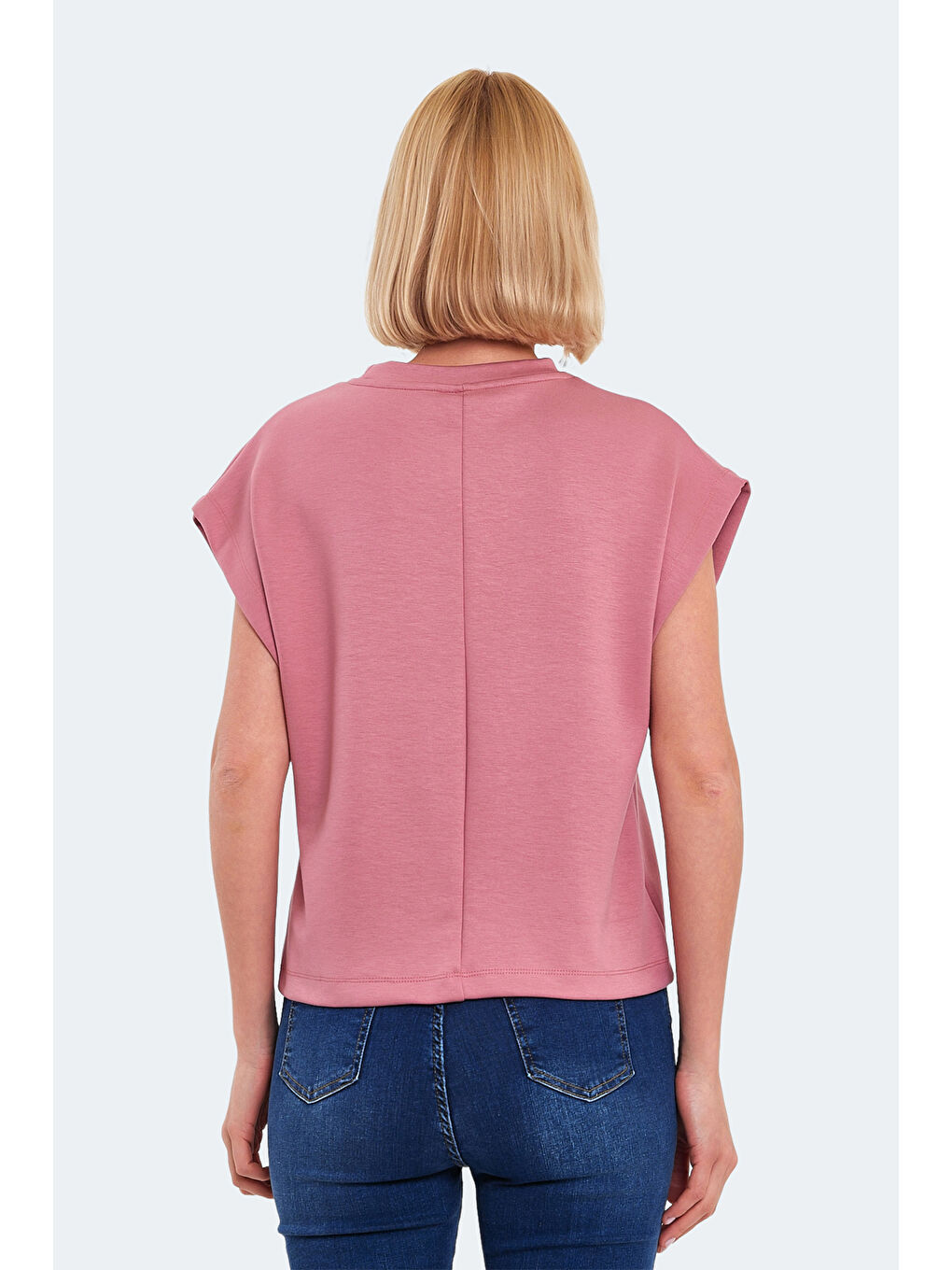 Pembe VINCENZA Kadın Gül Tişört-1