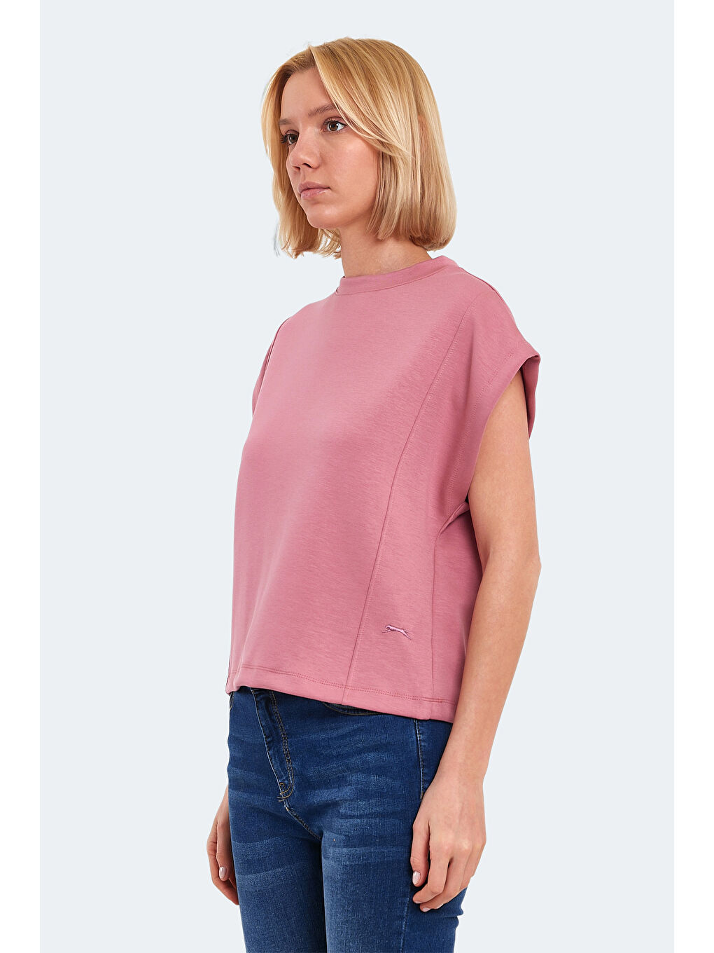 Pembe VINCENZA Kadın Gül Tişört-2