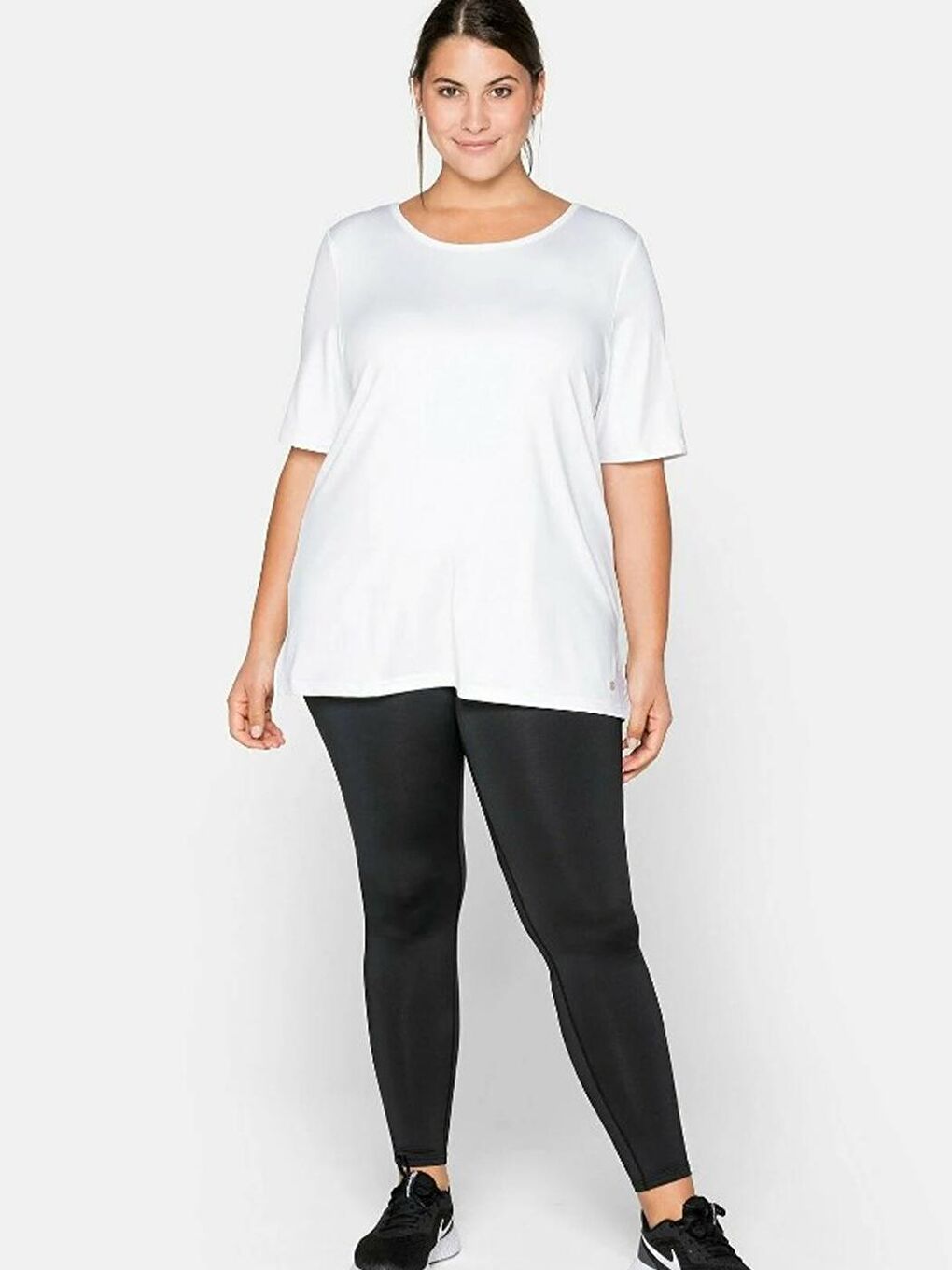 Siyah Kadın Büyük Beden Tayt Yüksek Bel Tayt