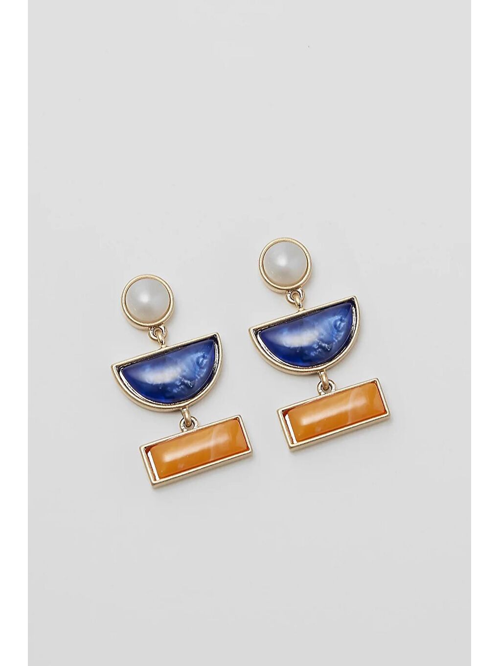 Mavi Entia Renkli sallantılı Kadın Küpe-2