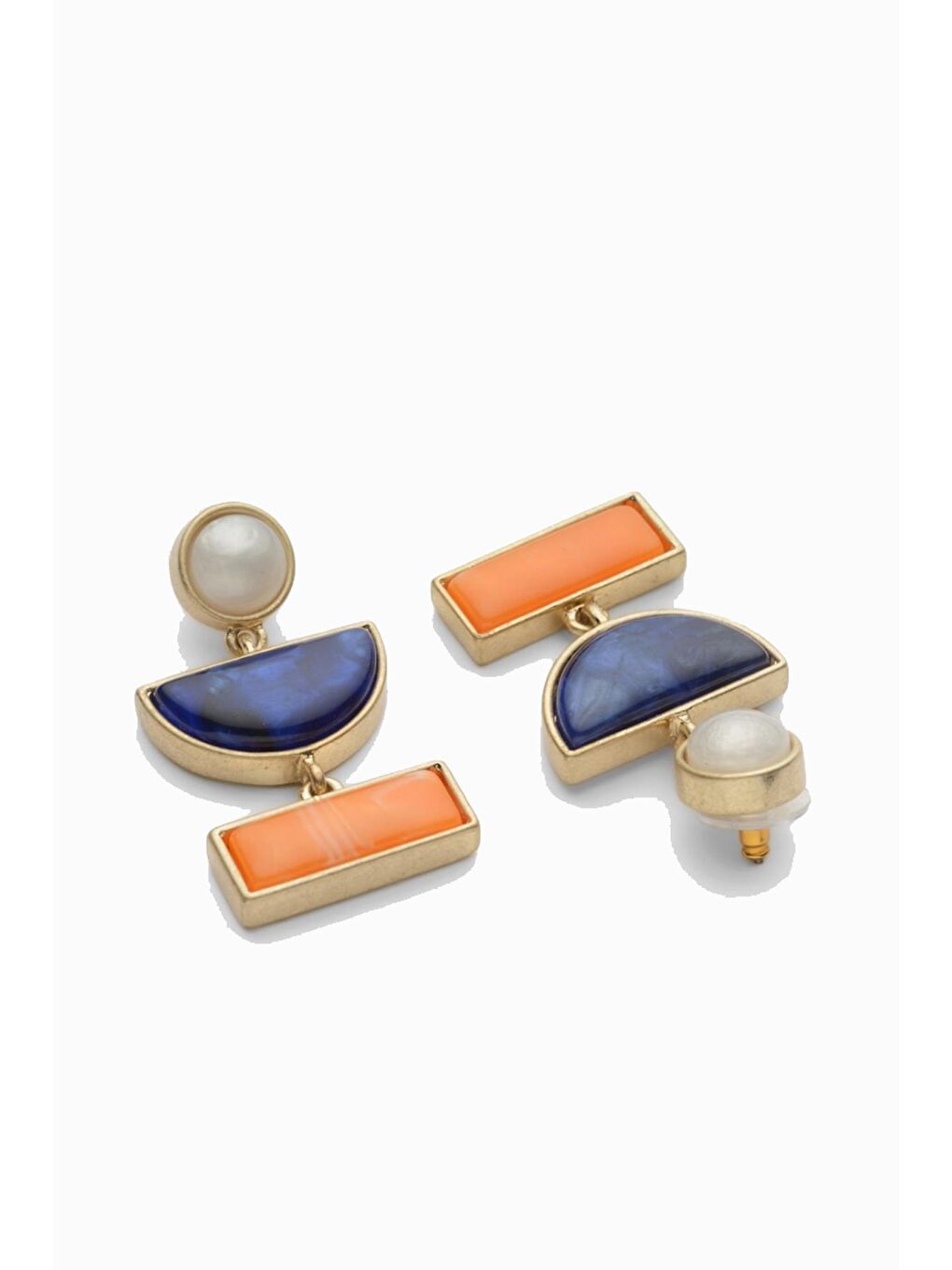 Mavi Entia Renkli sallantılı Kadın Küpe-3