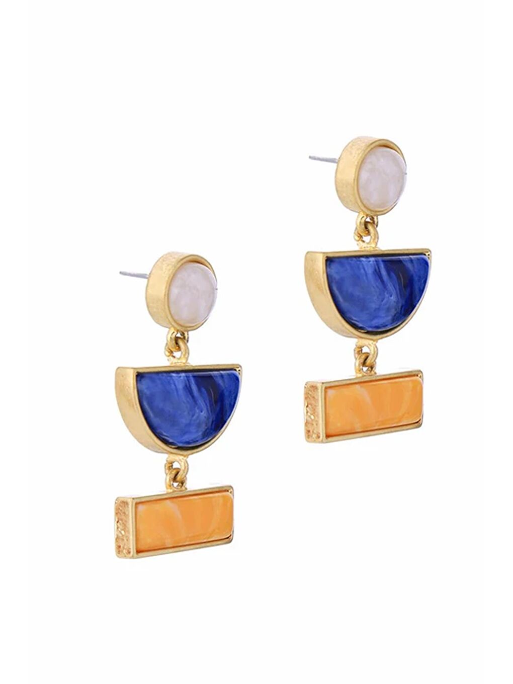 Mavi Entia Renkli sallantılı Kadın Küpe-4