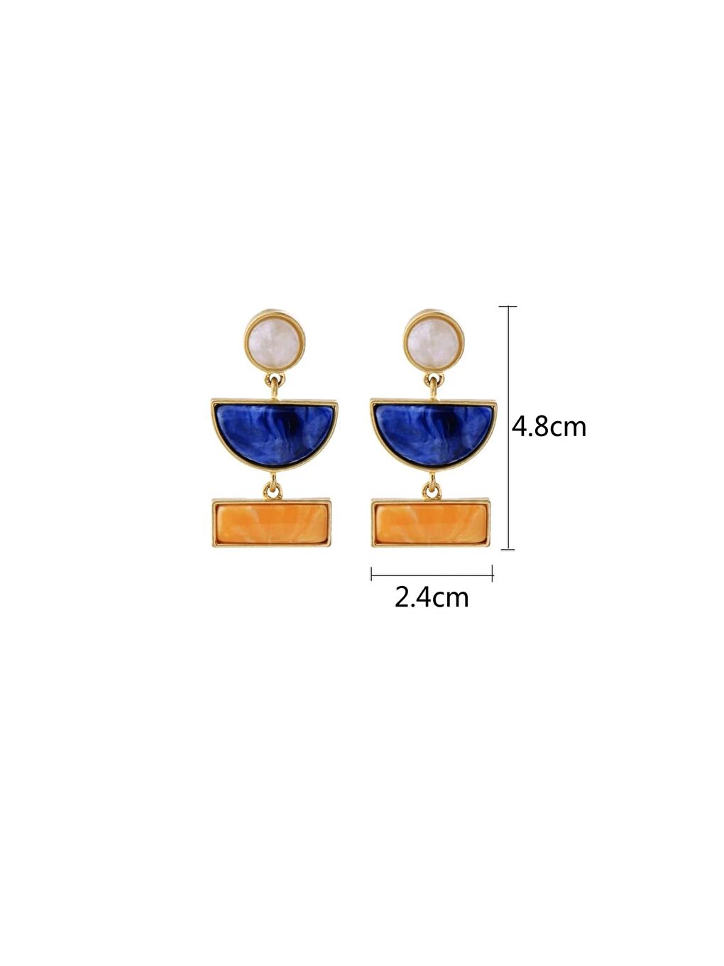 Mavi Entia Renkli sallantılı Kadın Küpe-7