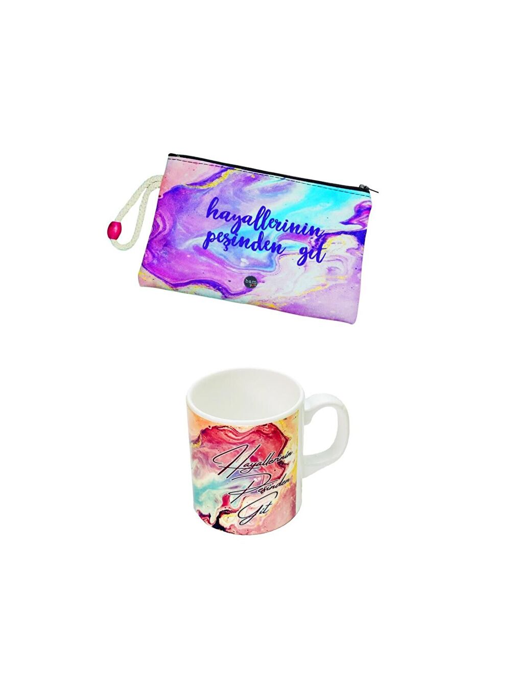 Karışık Hayallerinin Peşinden Git Tasarımlı Karton Kutulu Set-4