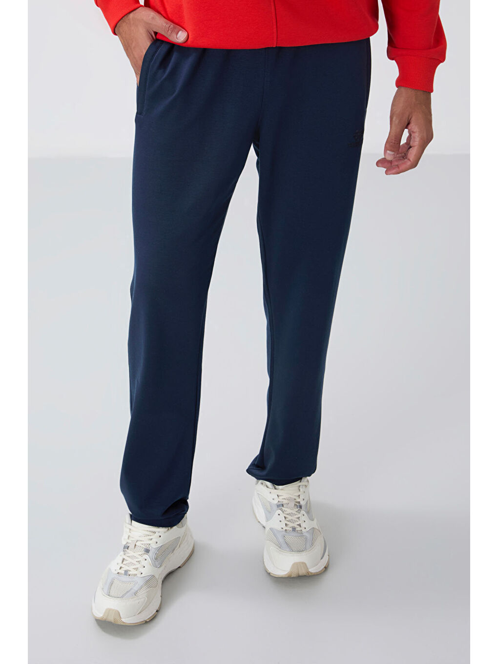 İndigo Fermuar Cepli Dar Kalıp Klasik Paça Erkek Eşofman Alt - 84669-2