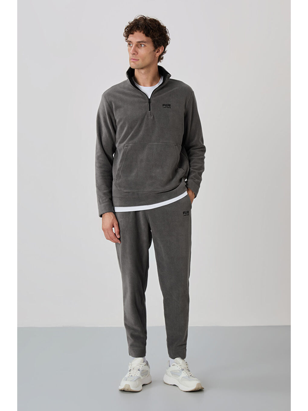 Carol Koyu Gri Polar Erkek Eşofman Takım - 85226-4