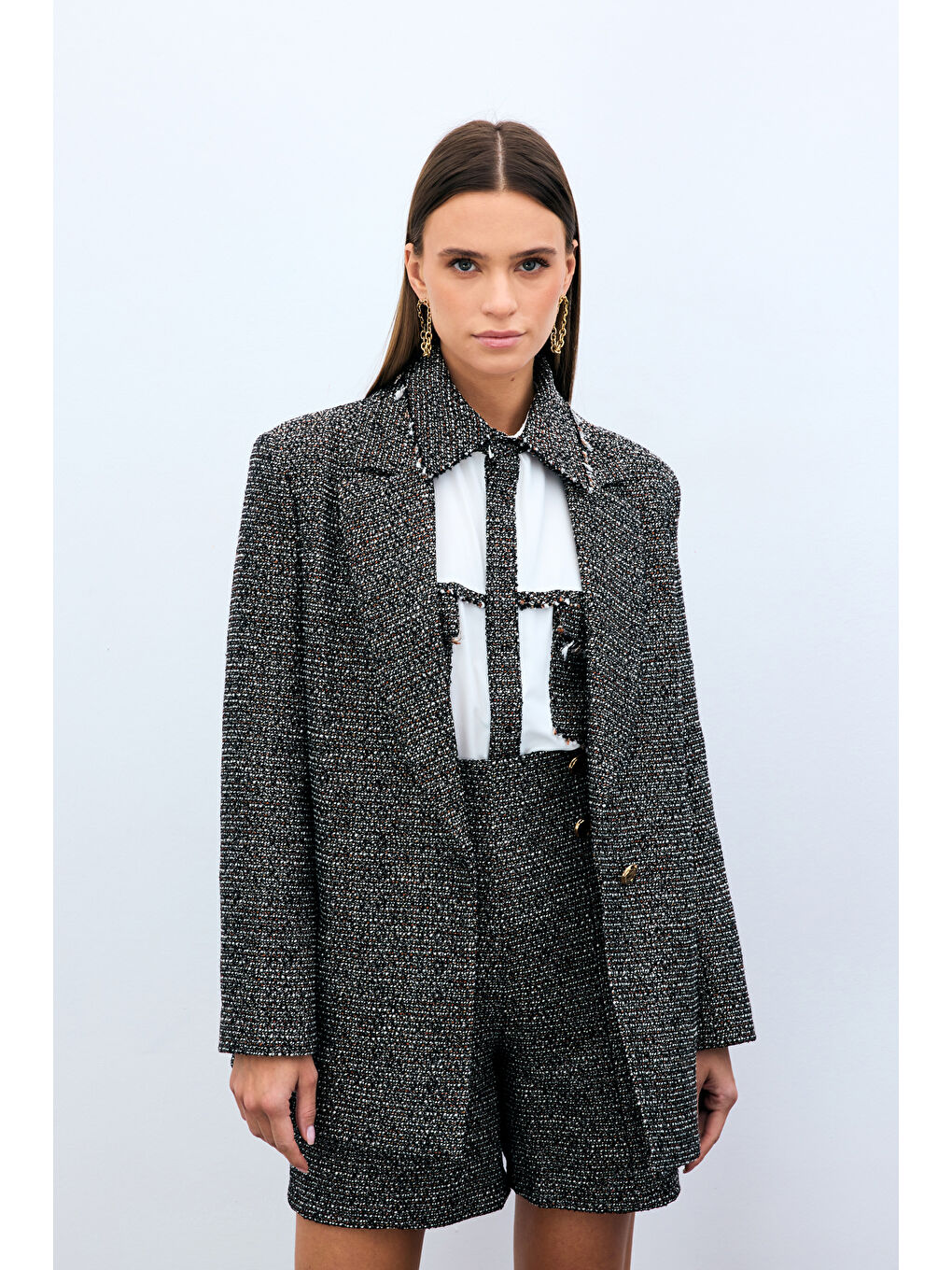 Kahverengi Klasik Tüvit Ceket - Kahve-1