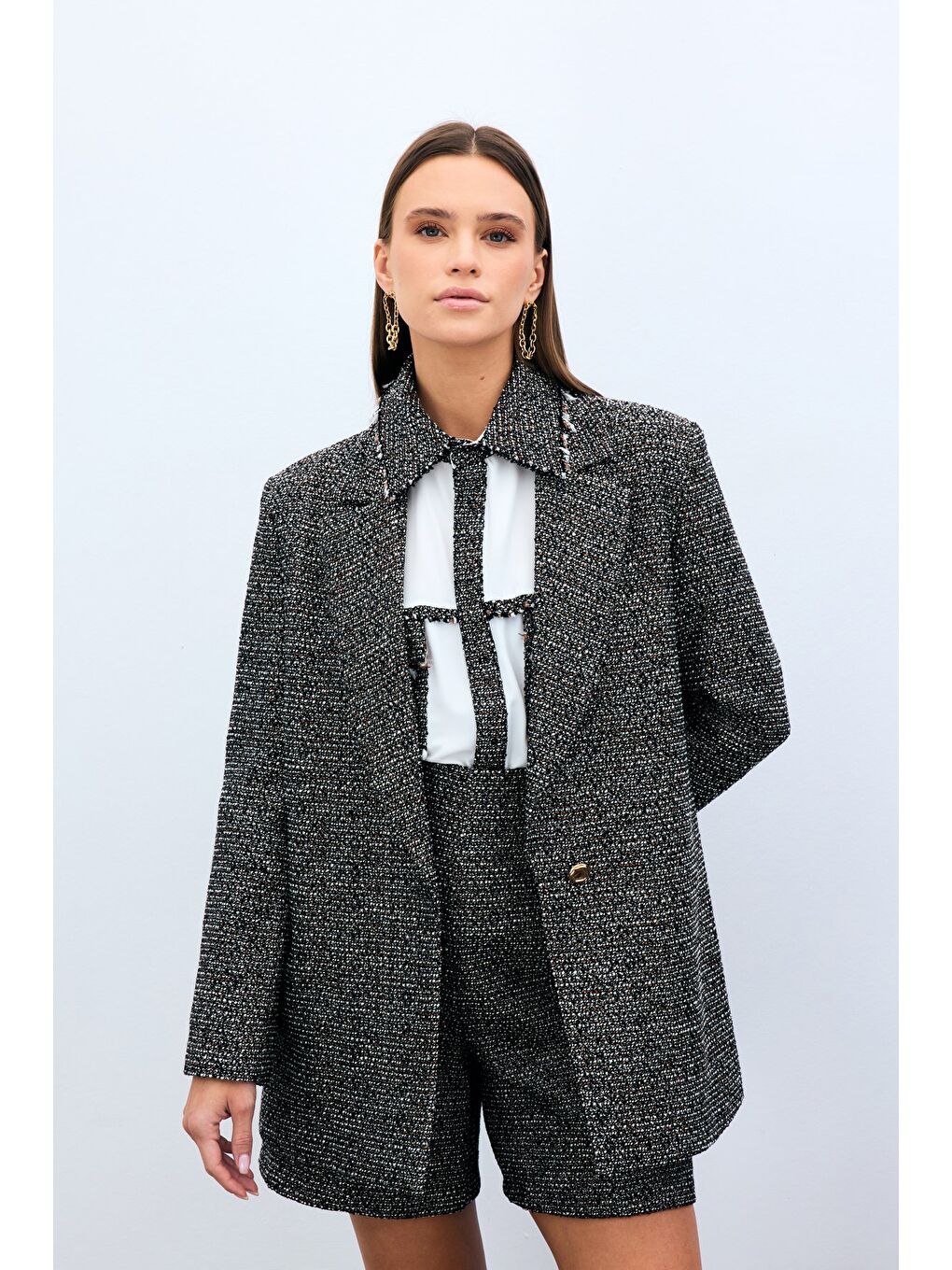 Kahverengi Klasik Tüvit Ceket - Kahve-2