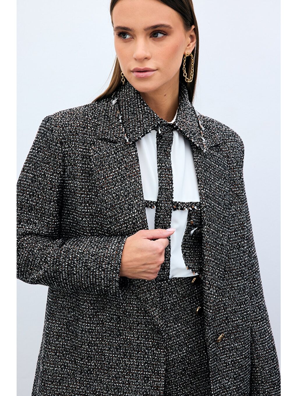 Kahverengi Klasik Tüvit Ceket - Kahve-3