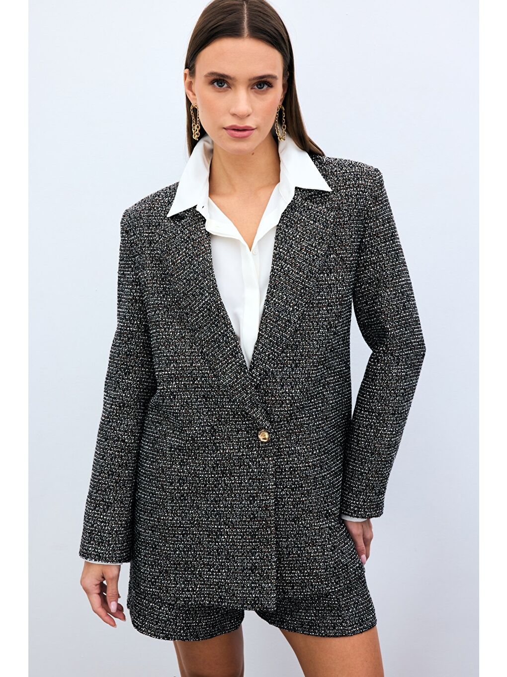 Kahverengi Klasik Tüvit Ceket - Kahve-6