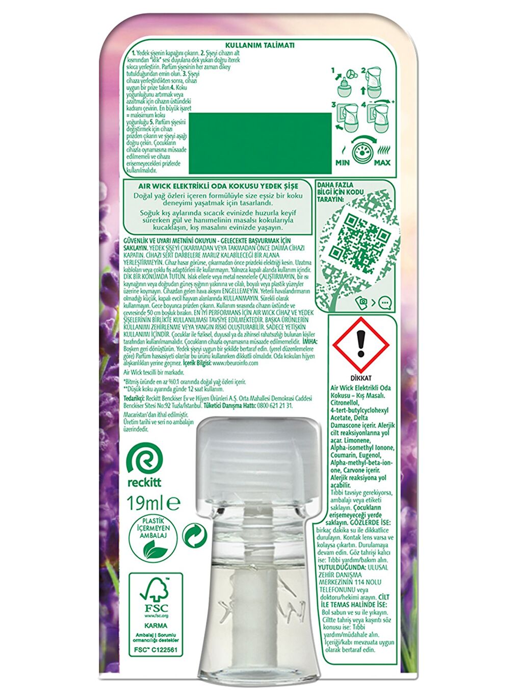 Renksiz Elektrikli Oda Kokusu Yedek Şişe 8'li Set (2 Bahar-2 Temizlik-2 Lavanta-2 Vanilya)-9