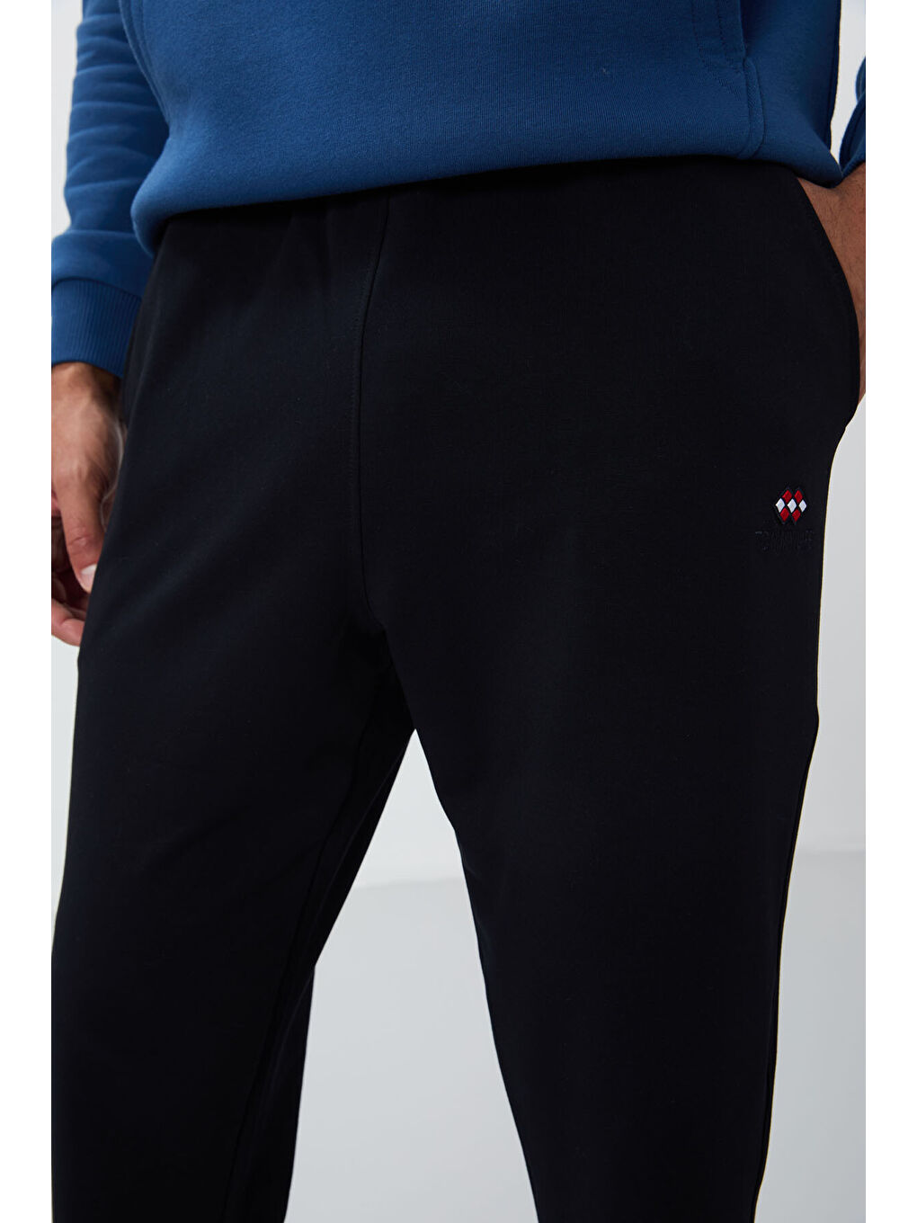 Lacivert Klasik Cepli Standart Kalıp Manşetli  Eşofman Alt - 84652-3