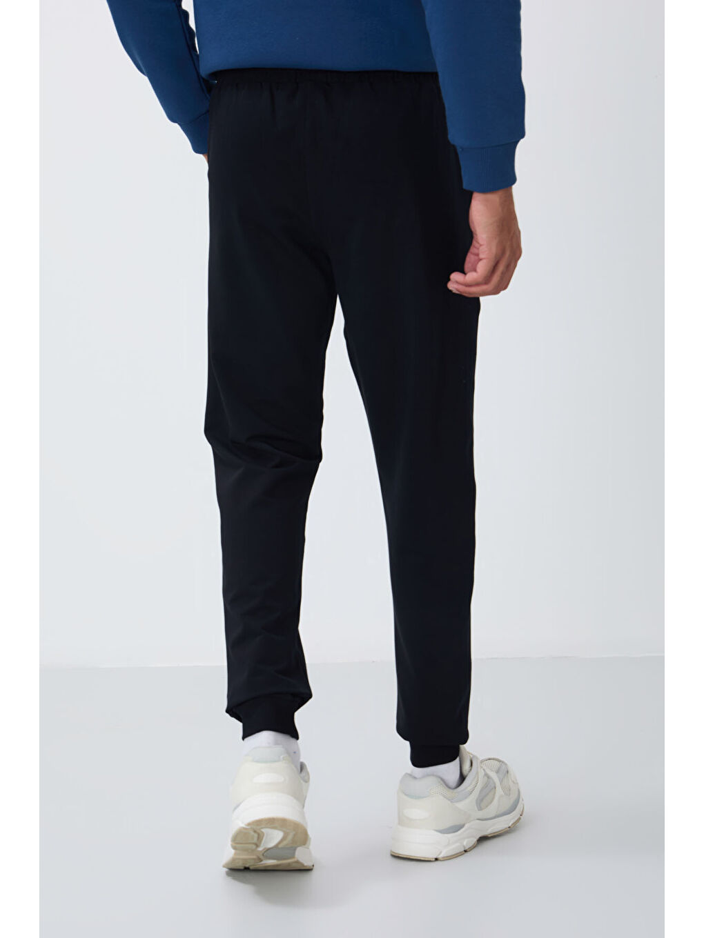 Lacivert Klasik Cepli Standart Kalıp Manşetli  Eşofman Alt - 84652-4