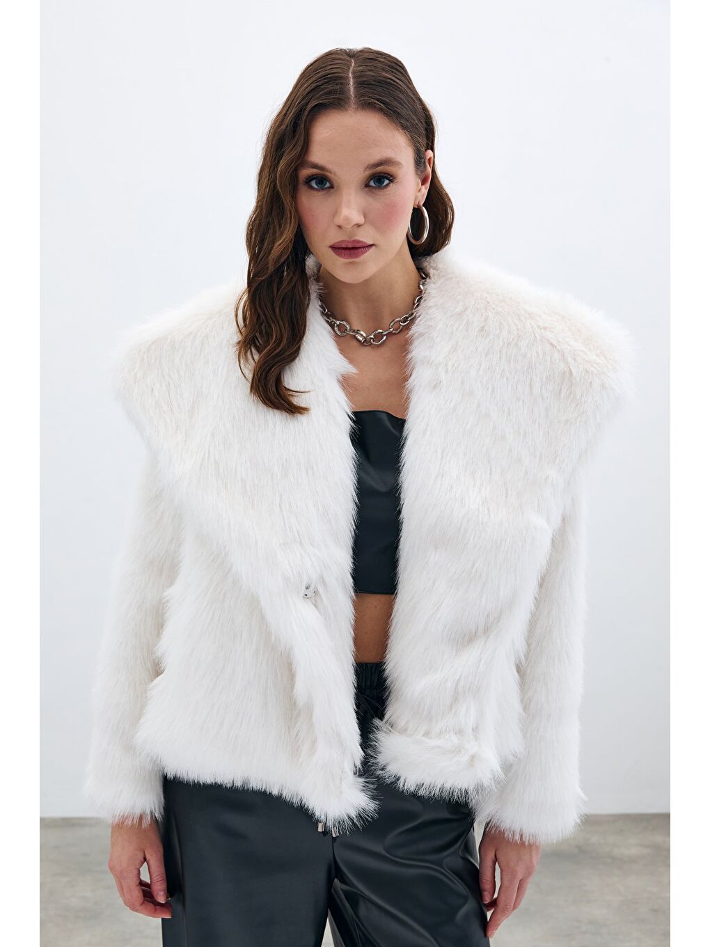 Yakalı Kürk - Ekru-2