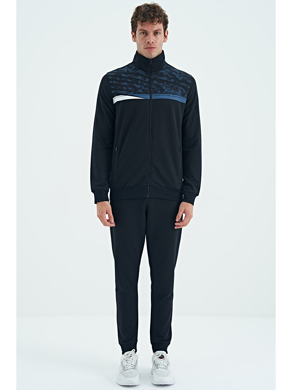 Harry Lacivert Dik Yaka Standart Kalıp Erkek Eşofman Takım - 85197