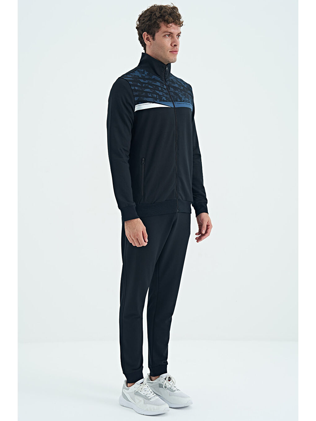 Harry Lacivert Dik Yaka Standart Kalıp Erkek Eşofman Takım - 85197-3