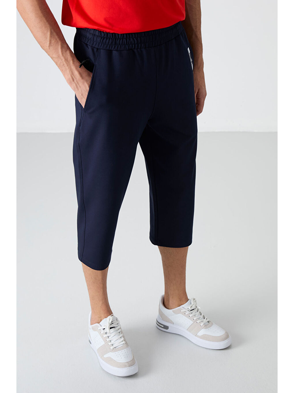 İndigo Ön Cep Detaylı Standart Kalıp Klasik Paça Erkek Kapri - 83092-3