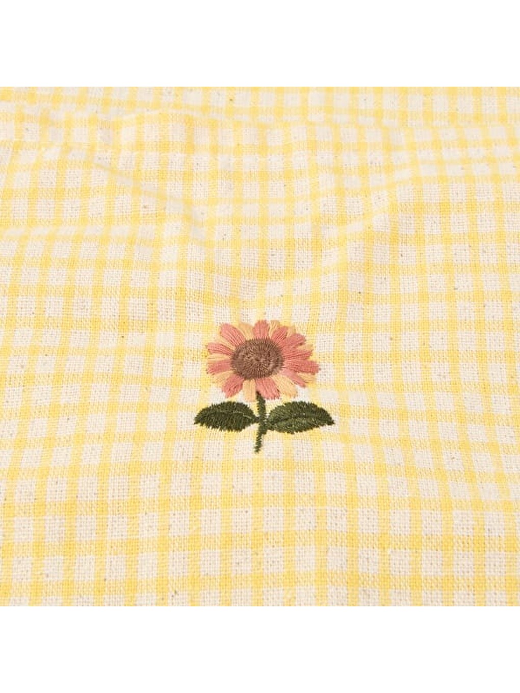 Soft Nakışlı Çanta - Sarı / Ekru - 35x40 Cm-3