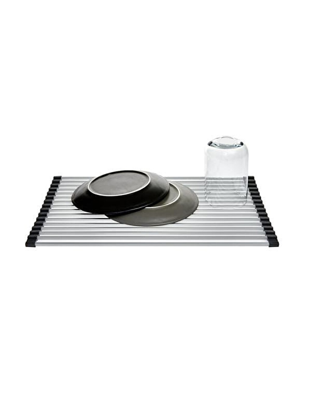 Lavabo Üstü Katlanabilen Mutfak Rafı - Gri-3