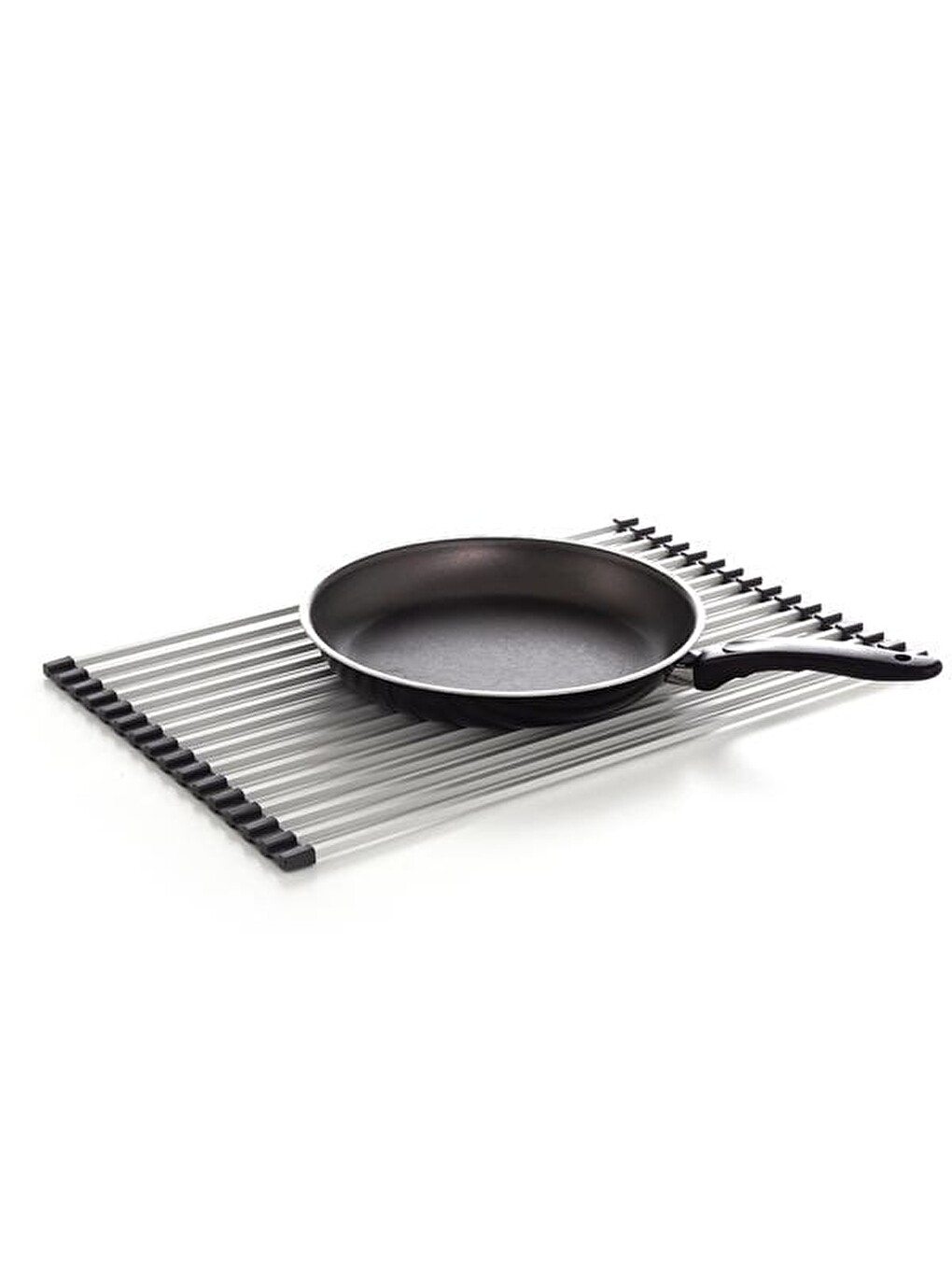 Lavabo Üstü Katlanabilen Mutfak Rafı - Gri-5