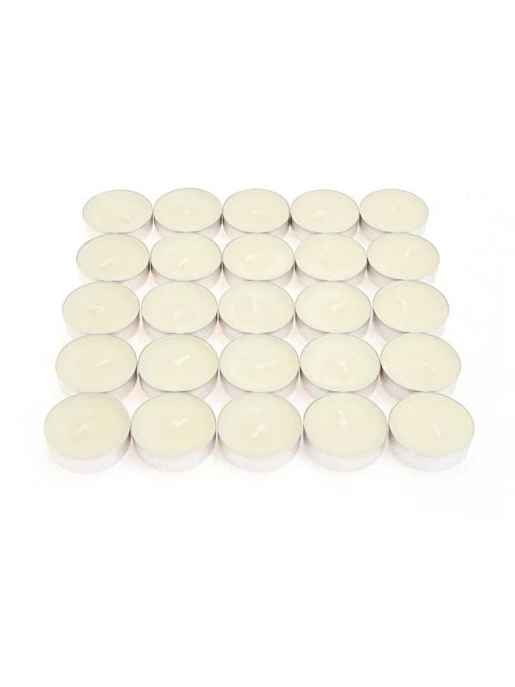 25'li Tealight Mum - Beyaz - 3,8 Cm-1