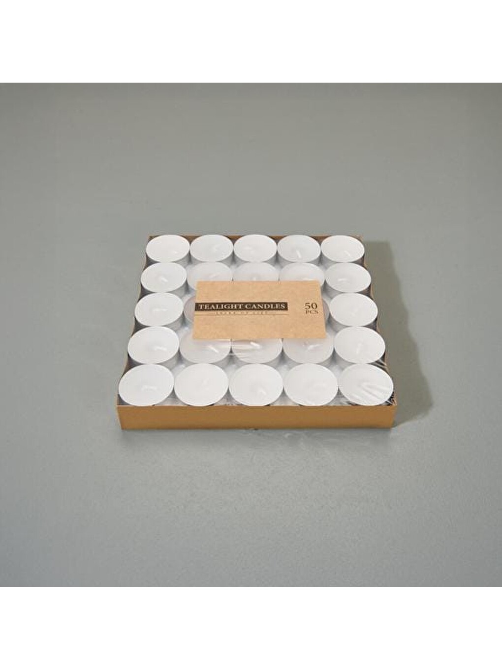 Beyaz 50'li Tealight Mum - Asorti - 3,8 Cm-3