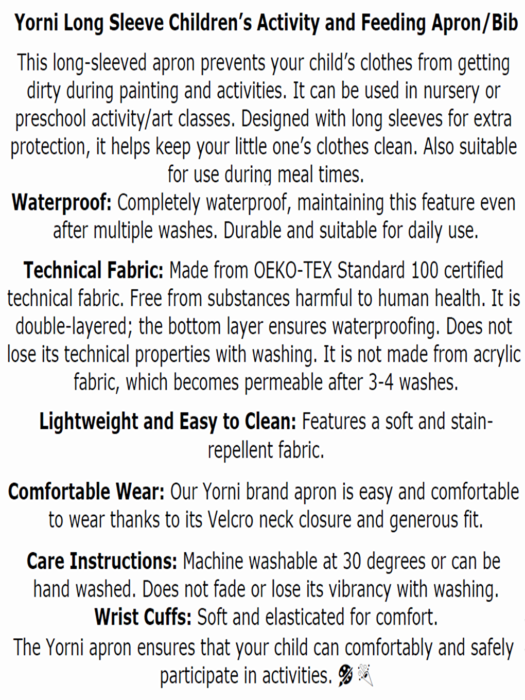 4-7 Yaş Zoo, Sıvı Geçirmez, Makinede Yıkanabilir, Uzun Kollu Çocuk Faaliyet, Aktivite, Boyama Önlüğü-4