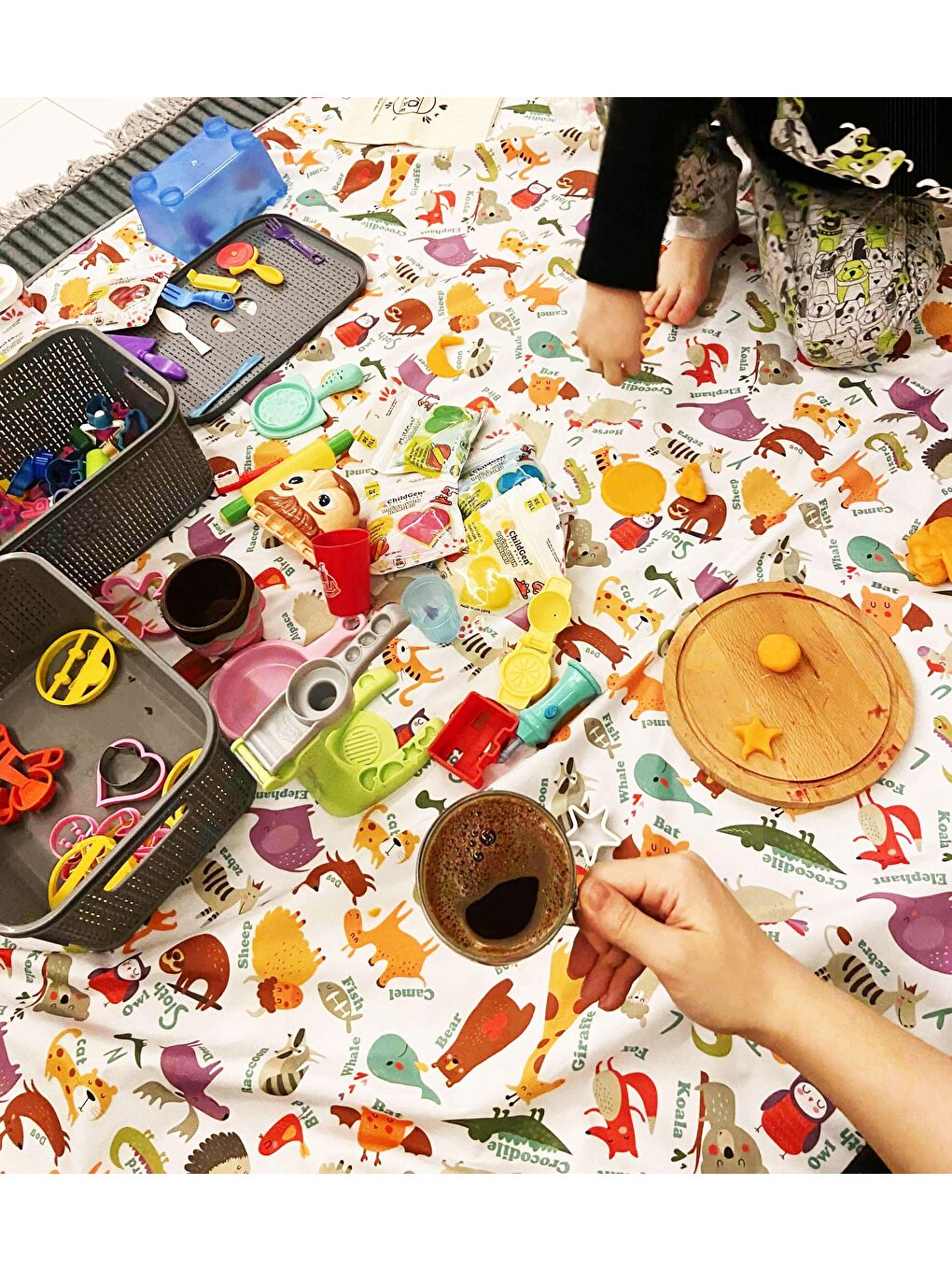 145x150 Cm, Zoo, Su Geçirmez, Yer/Masa Örtüsü, Aktivite, Yemek Ve Oyun için Çok Amaçlı Örtü-3