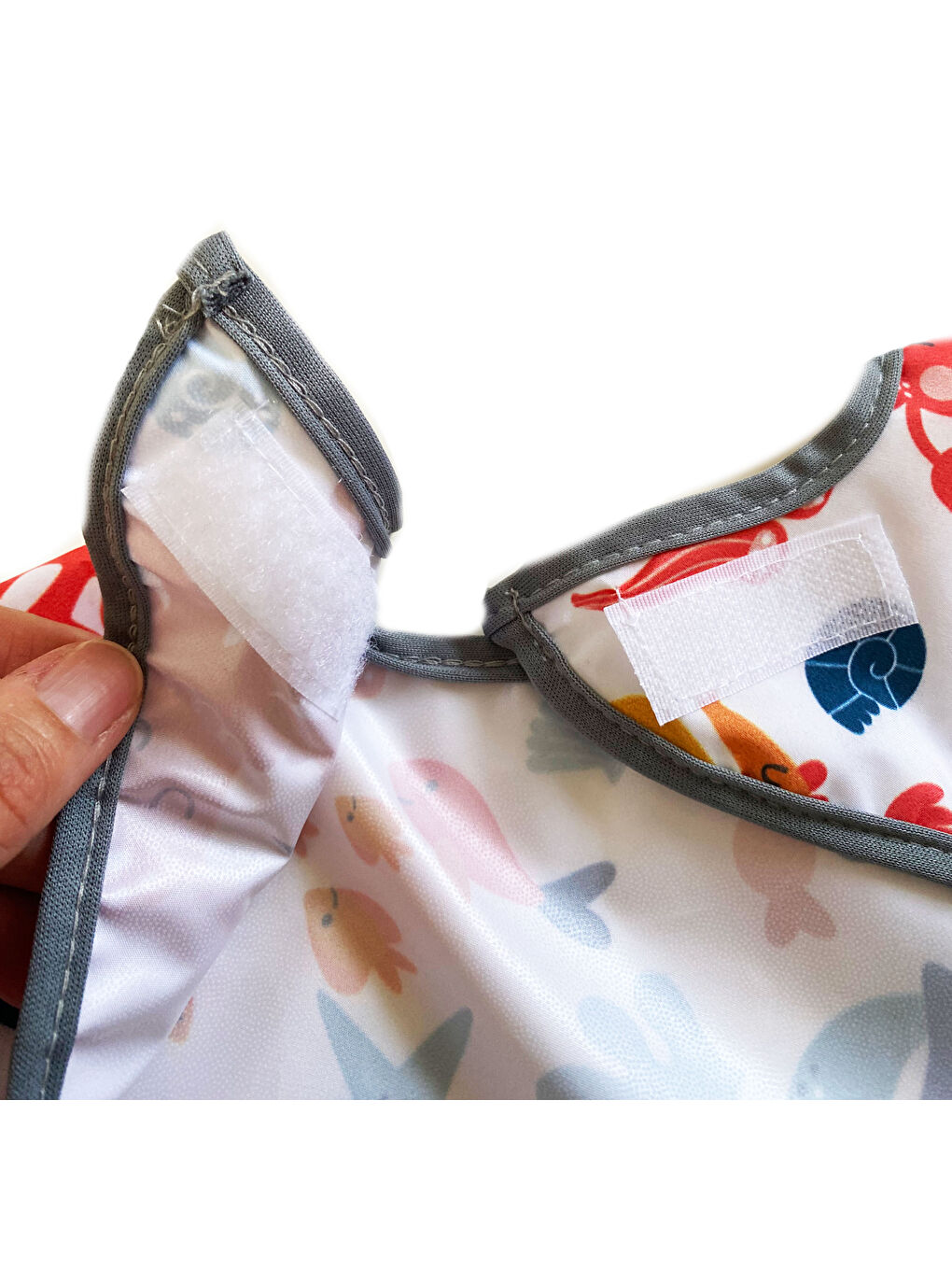 6-24ay, Sea model, Uzun Kollu, Sıvı Geçirmez, Makinede Yıkanabilir, Bebek Çocuk Mama Önlüğü, Önlük-2