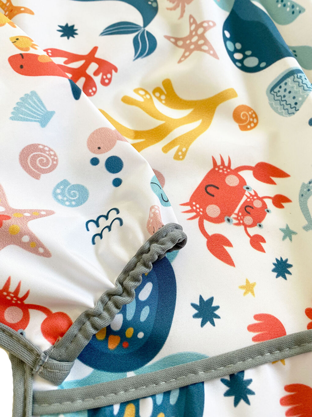 6-24ay, Sea model, Uzun Kollu, Sıvı Geçirmez, Makinede Yıkanabilir, Bebek Çocuk Mama Önlüğü, Önlük-3