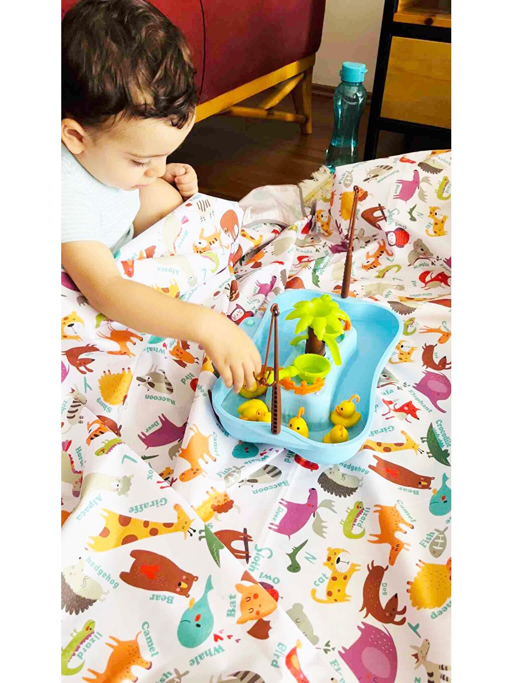 145x210cm, Zoo, Su Geçirmez, Yer/Masa Örtüsü, Aktivite, Yemek ve Oyun için Çok Amaçlı Örtü-1
