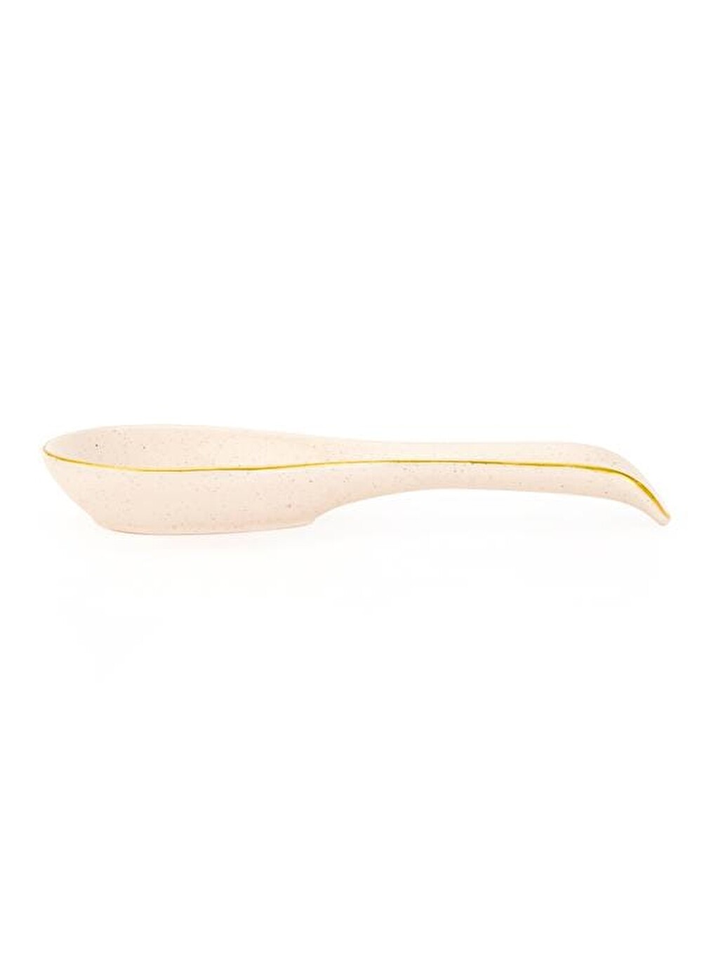 Ekru Seramik Kaşık Altlığı - Krem - 25,5 Cm-1