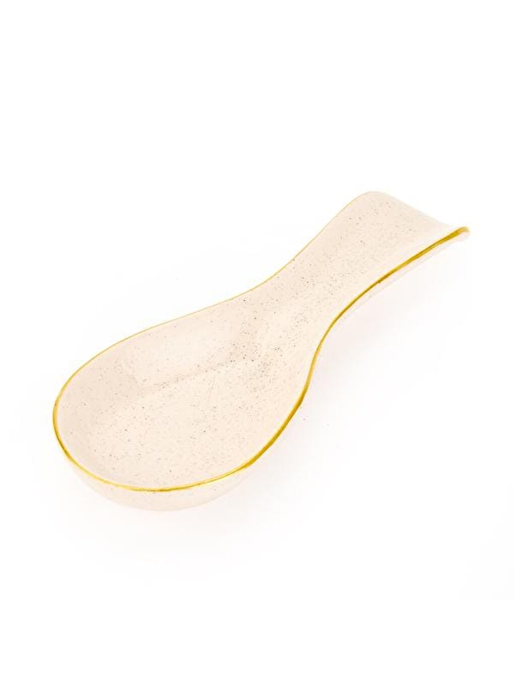 Ekru Seramik Kaşık Altlığı - Krem - 25,5 Cm-2