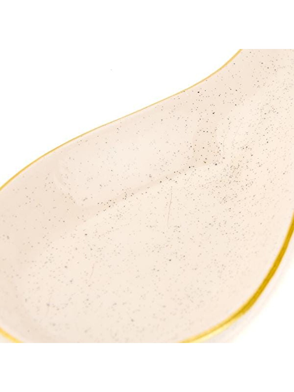 Ekru Seramik Kaşık Altlığı - Krem - 25,5 Cm-3