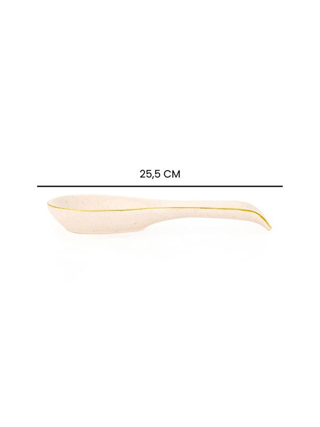 Ekru Seramik Kaşık Altlığı - Krem - 25,5 Cm-4