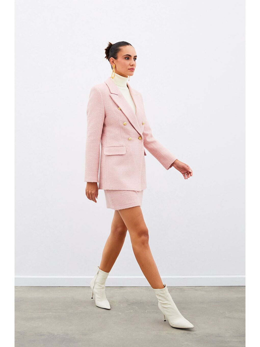 Mini Boy Tüvit Etek - Pembe-1