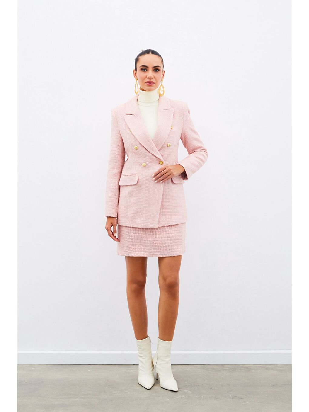 Mini Boy Tüvit Etek - Pembe-2