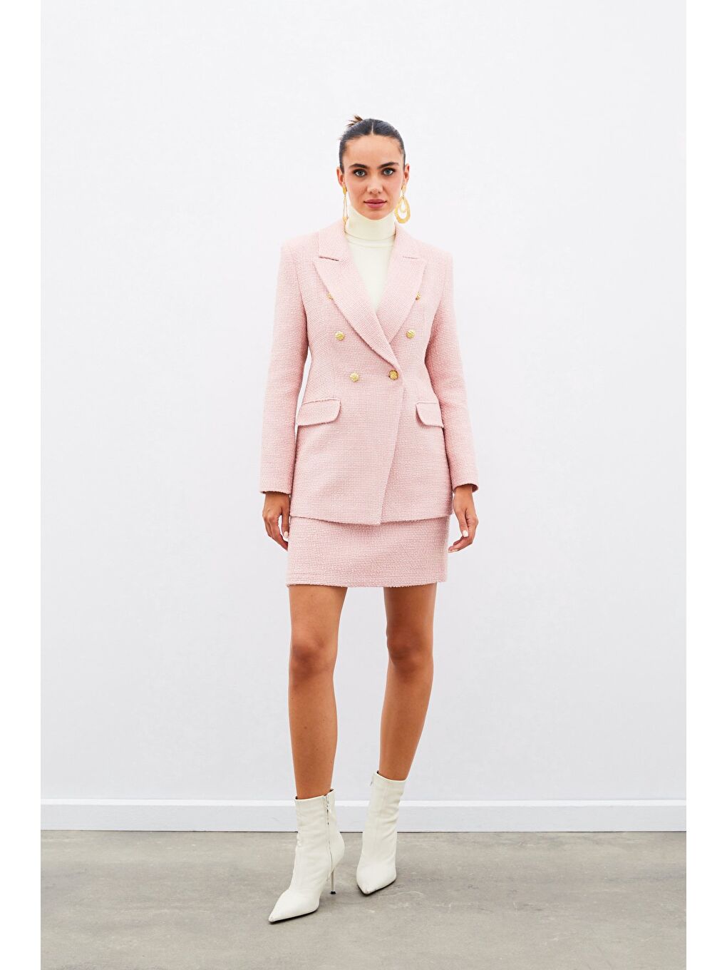 Mini Boy Tüvit Etek - Pembe-3