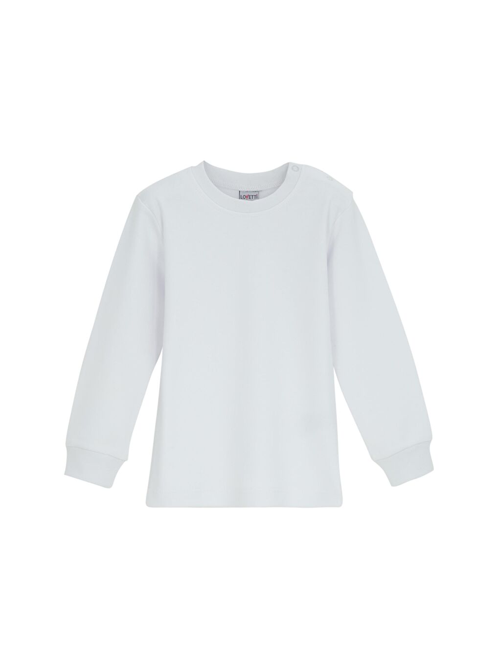 Beyaz Bisiklet Yaka Kız Bebek Sweathirt