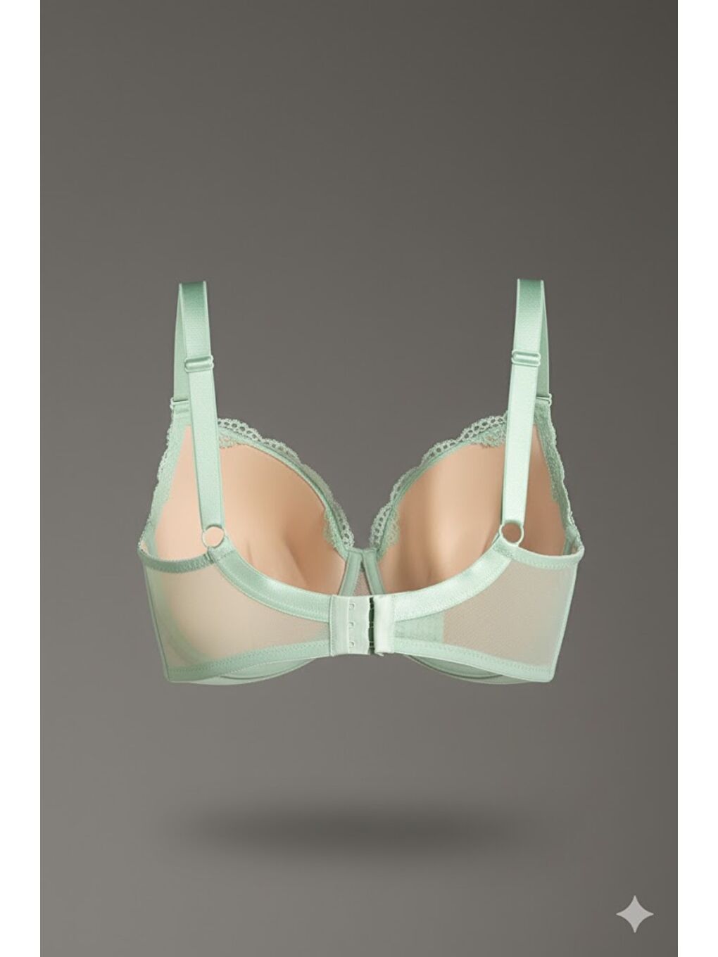 Dantelli Desteksiz Sütyen C18041 Yeşil-1