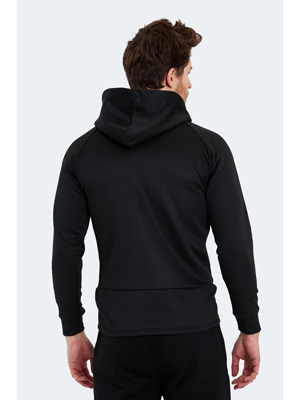 SEPPO Erkek Fermuarlı Sweatshirt Hırka Siyah-1