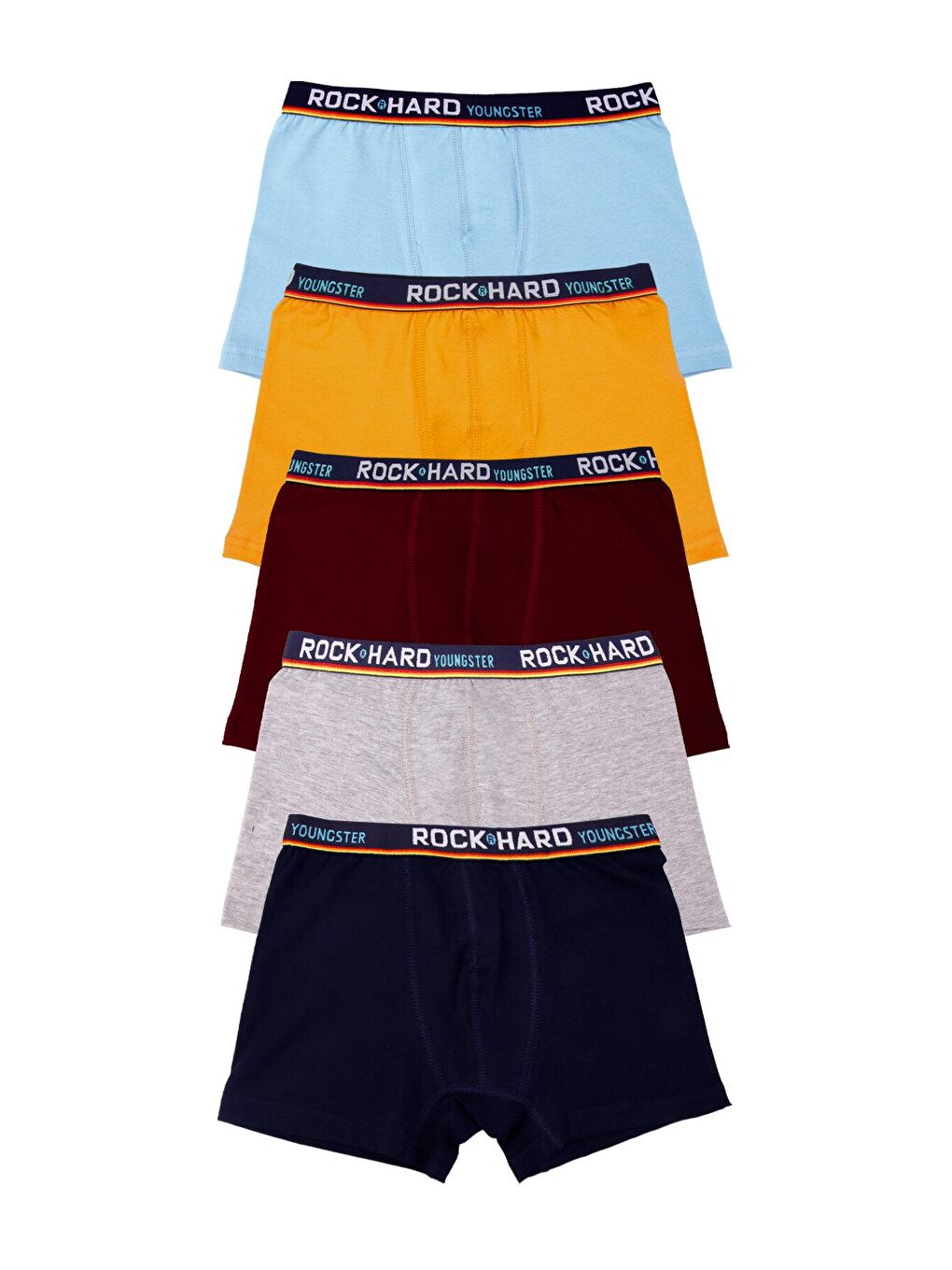 Karışık Erkek Çocuk Pamuklu Likralı Boxer 5'Li Paket